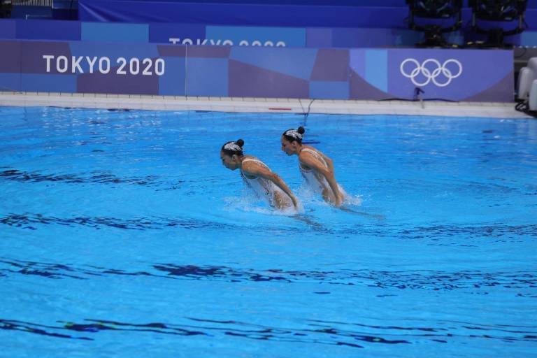 Pareja mexicana de nado sincronizado queda fuera de las medallas en Tokio 2020