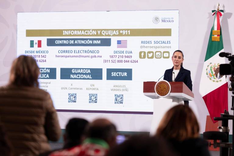 Presidenta de México presenta operativo Bienvenidas Heroínas Y Héroes Paisanos; a través del *911 se otorga información y se reciben quejas
