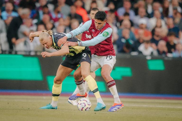 Haaland anota su segundo triplete y asegura victoria del Manchester City ante el West Ham de Edson Álvarez