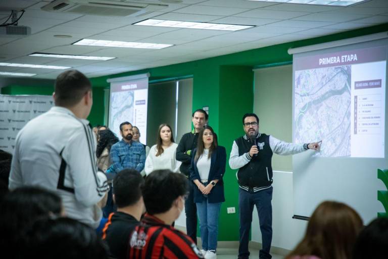 Presenta Gámez Mendívil proyecto de ciclovías a estudiantes del Tecmilenio