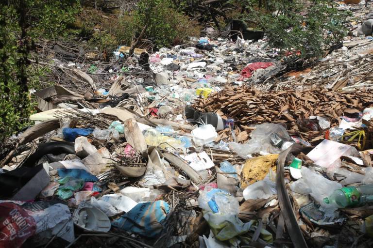 Abunda la contaminación de basura y residuos en el Estero del Infiernillo; invasiones se mantienen