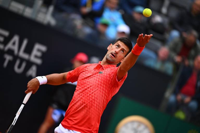 El pelotazo a Novak Djokovic en su victoria sobre Cameron Norrie en Roma