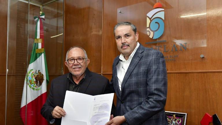 El Alcalde Luis Guillermo Benítez Torres y Osvaldo López Angulo.