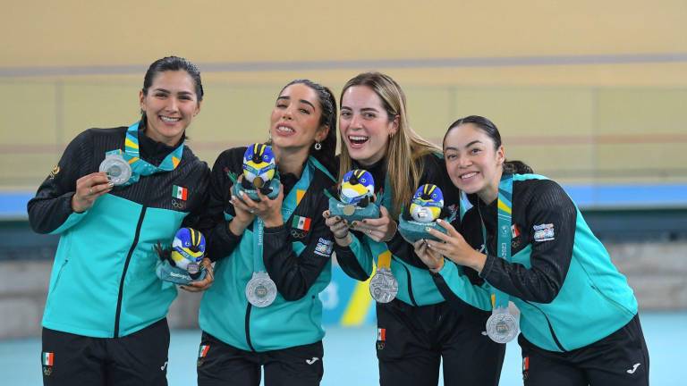 Las mexicanas ganan plata en persecución por equipos.