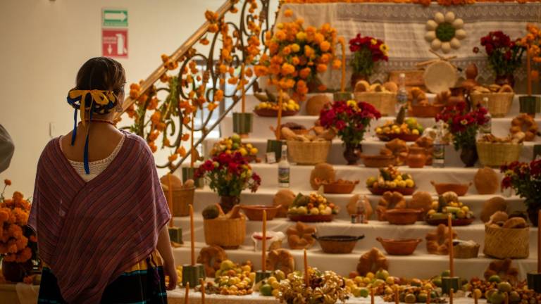 Ofrenda de la ONU “Honremos la vida y la paz”, en el Complejo Cultural Los Pinos de la Ciudad de México.