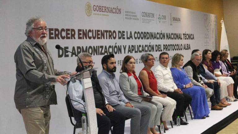 El Subsecretario de Derechos Humanos, Población y Migración de la Secretaría de Gobernación, Alejandro Encinas Rodríguez, en Tercer Encuentro de la Coordinación Nacional Técnica de la Armonización y Aplicación del Protocolo Alba.