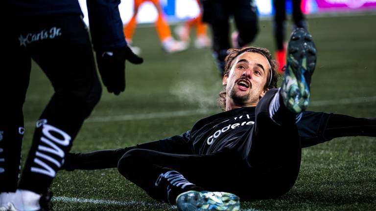 Jordi Cortizo celebra su gol.