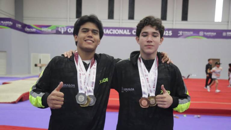 Aarón Ibarra y Gael Rosales lideran el oro sinaloense en la Olimpiada Nacional de Gimnasia.