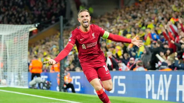 Jordan Henderson celebró así el 1-0.
