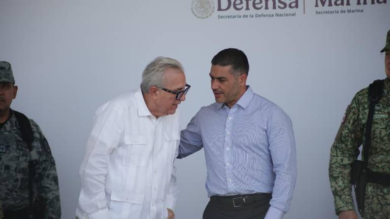 El Secretario de Seguridad Omar García Harfuch estuvo en Culiacán este lunes.