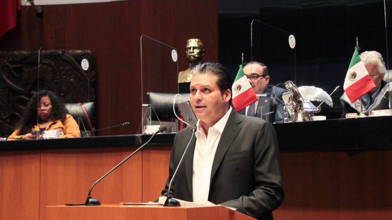 El Senador Mario Zamora, en sesión del Senado de la República hace dos semanas.