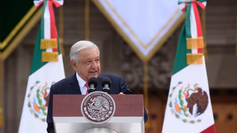 El Presidente Andrés Manuel López Obrador da su último informe de gobierno.