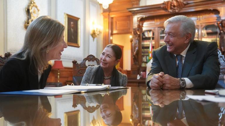 El Presidente Andrés Manuel López Obrador en la reunión con la Asesora de Seguridad Nacional de Estados Unidos, Elizabeth Sherwood-Randall.