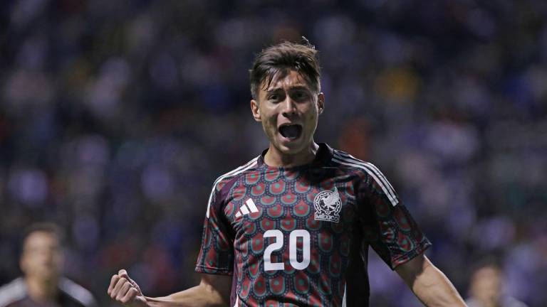 Ramiro Árciga, del Mazatlán FC, logró dos goles para la goleada de México sobre Argentina en Puebla.