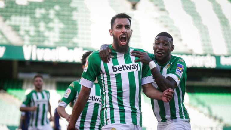 Borja Iglesias gritó a todo pulmón el tanto del triunfo.