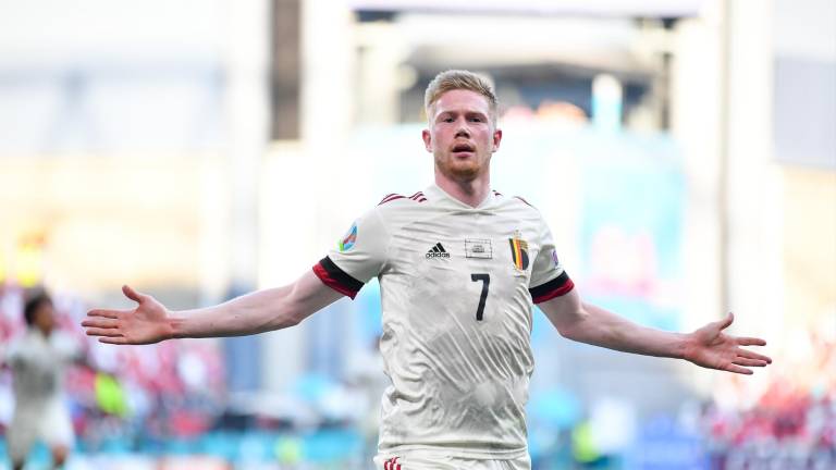 Kevin De Bruyne festeja su anotación.