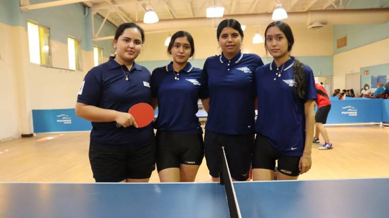 El equipo femenil de tenis de mesa de Águilas UAS va a la etapa nacional.