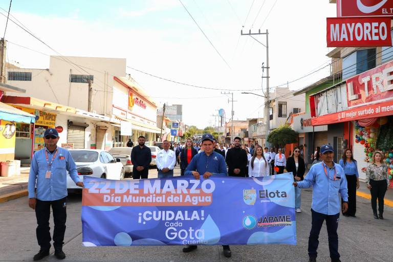 Realizan marcha para conmemorar el Día Mundial del Agua en Elota