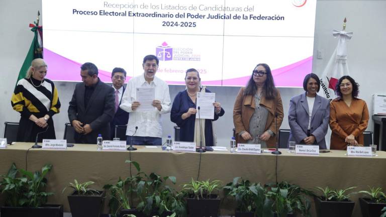 Entrega del listado de candidaturas a la elección judicial en el INE.