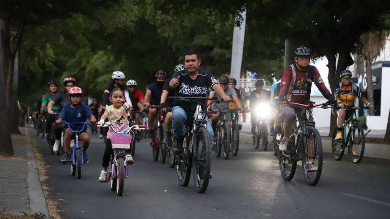 Un buen número de ciclistas estuvieron en el recorrido, en la capital sinaloense.