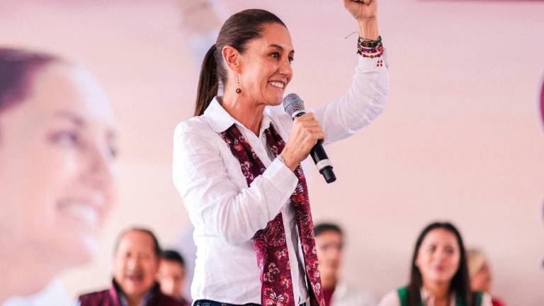 La precandidata presidencial, Claudia Sheinbaum, plantea el fortalecimiento de la Guardia Nacional en México.