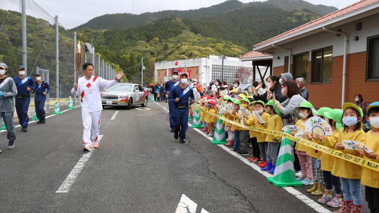 El recorrido de la antorcha olímpica.
