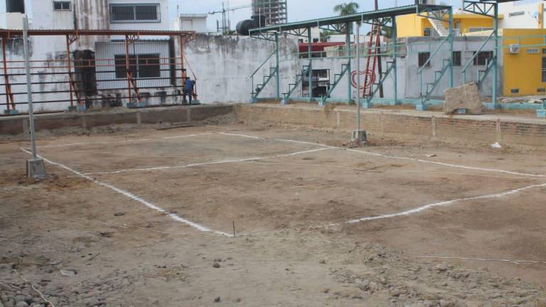 El área de voleibol presenta un buen avance.