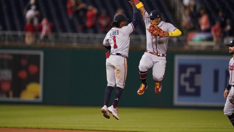 Los Bravos de Atlanta lograron la victoria ante los Nacionales.