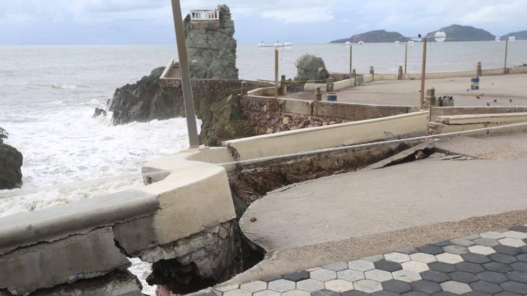 Parte de la infraestructura dañada.