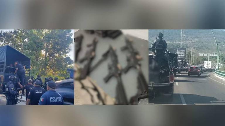 Armas y momentos de la detención de elementos de la Policía Municipal de Chiapa de Corzo, Chiapas.