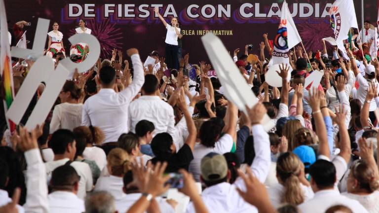 Claudia Sheinbaum Pardo estuvo esta tarde en Culiacán.