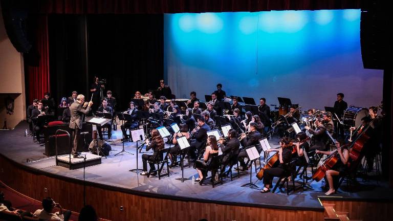 La Banda Sinfónica Juvenil del Estado la dirige Baltazar Hernández.
