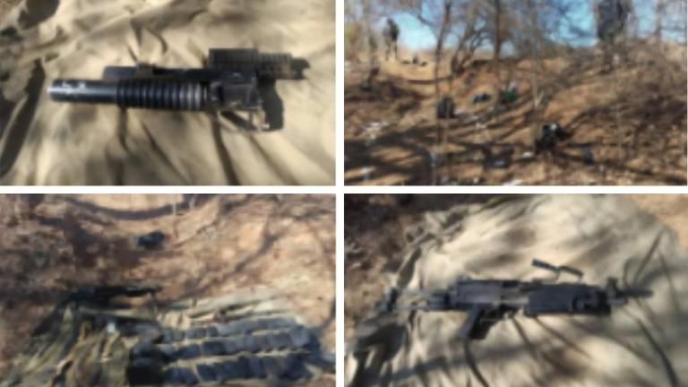 En La Labor, San Ignacio, elementos del Ejército Mexicano aseguraron armas y municiones.