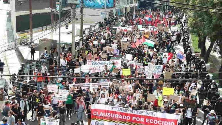 Protesta en la Ciudad de México contra la gentrificación.