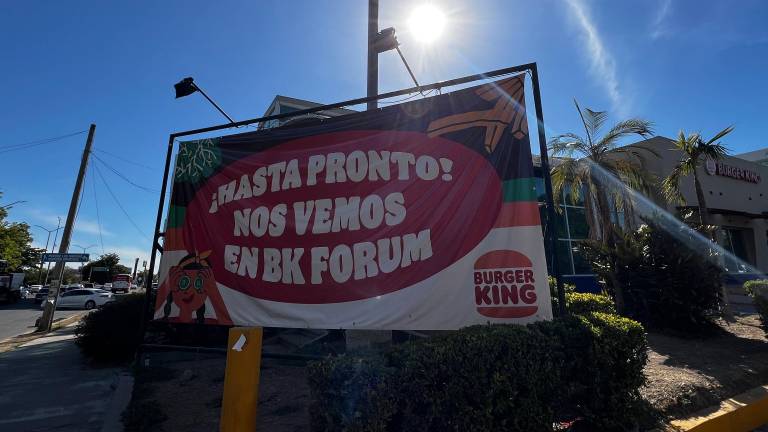La sucursal de Burger King en el sector Tres Ríos de Culiacán anuncia su cierre.