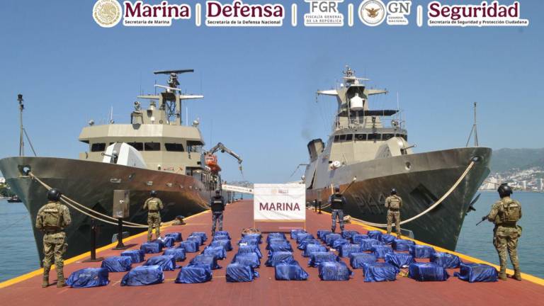 La Marina decomisó más de una tonelada de cocaína durante patrullajes en mar abierto.
