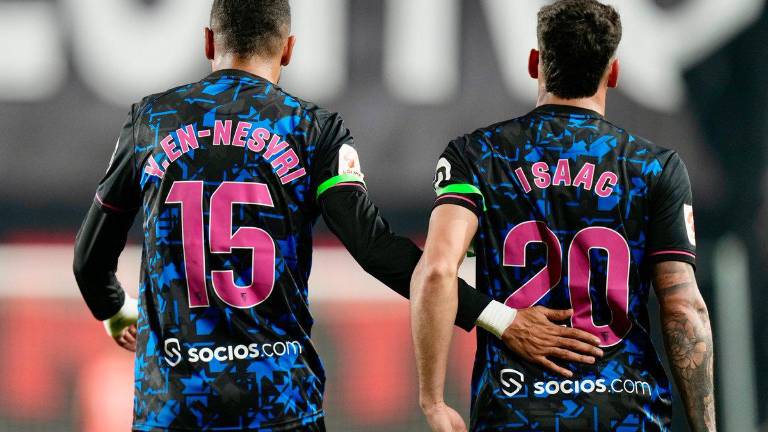 Youssef En-Nesyri (15) fue el autor de los dos goles con los que el Sevilla doblegó al Rayo Vallecano.