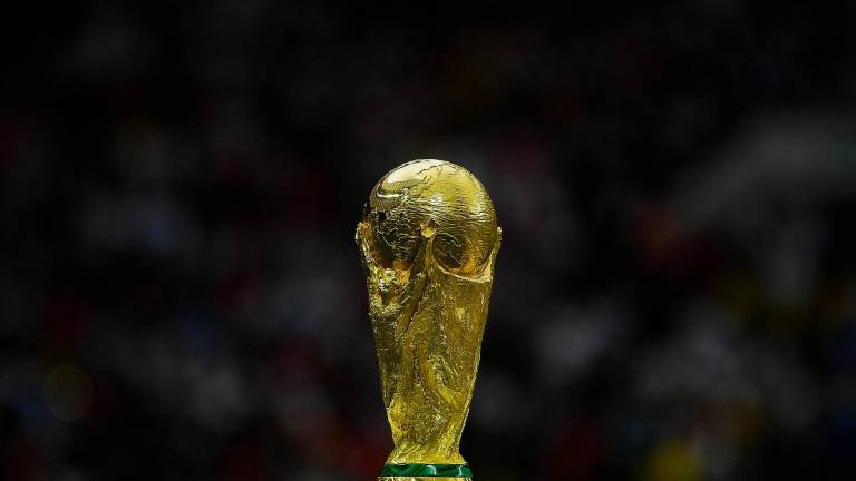 El trofeo de la Copa Mundial de la FIFA.