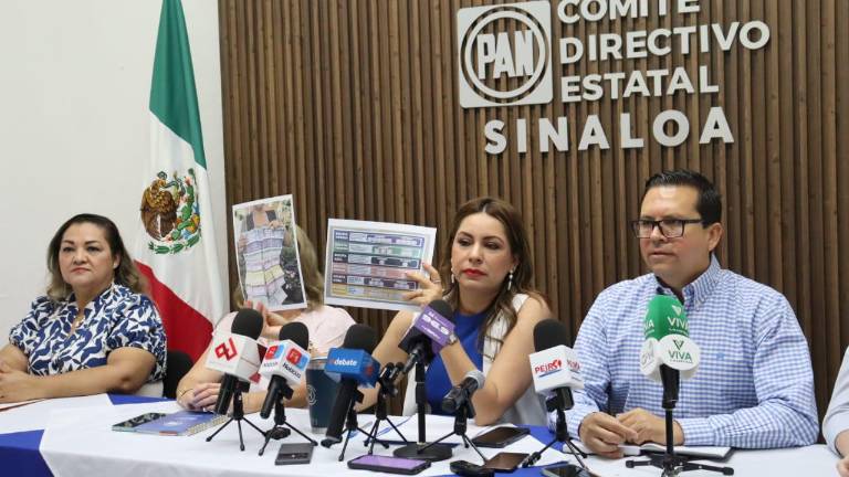 Conferencia de la dirigencia del PAN en Sinaloa sobre la elección judicial.