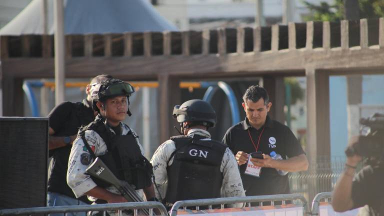 Los elementos de seguridad estuvieron cuidando todos los puntos donde se desarrollaba la competencia.