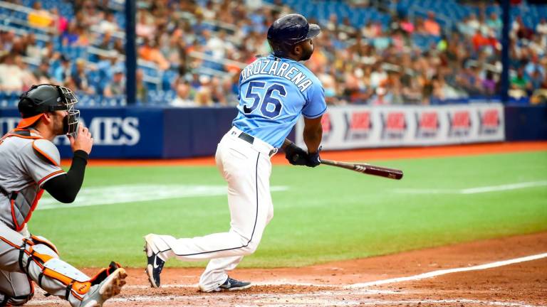 Randy Arozarena fue decisivo en el triunfo de los Rays de Tampa Bay.