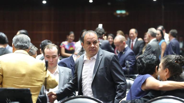 Cauahtémoc Blanco en la sesión de la Cámara de Diputados en la que se desechó la solicitud de desafuero.