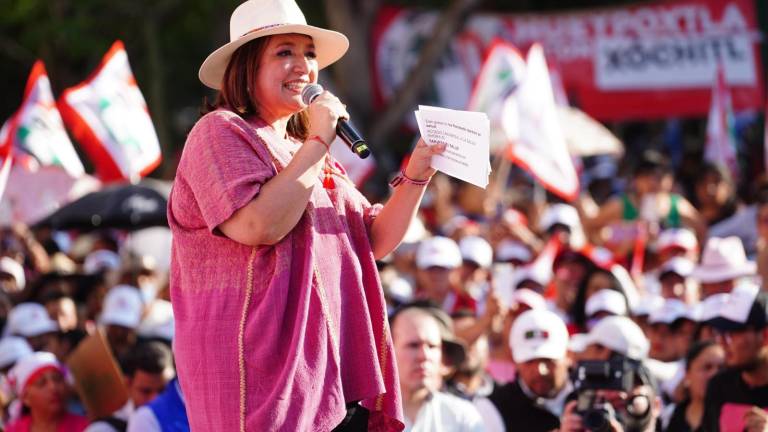 Xóchitl Gálvez Ruiz en un acto de campaña de esta semana.