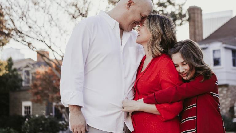 Paloma González García con su familia
