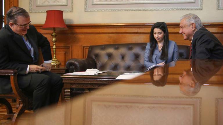 El Presidente Andrés Manuel López Obrador y Marcelo Ebrard, secretario de Relaciones Exteriores.