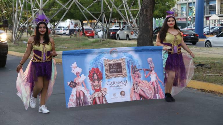 Manifestación y primer cómputo parcial del Carnaval de Mazatlán 2024.