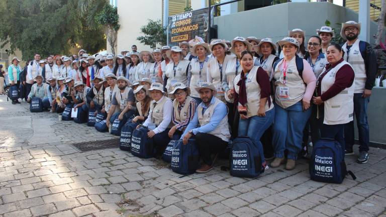 Personal del Inegi se alista para iniciar en Sinaloa los Censos Económicos 2024.