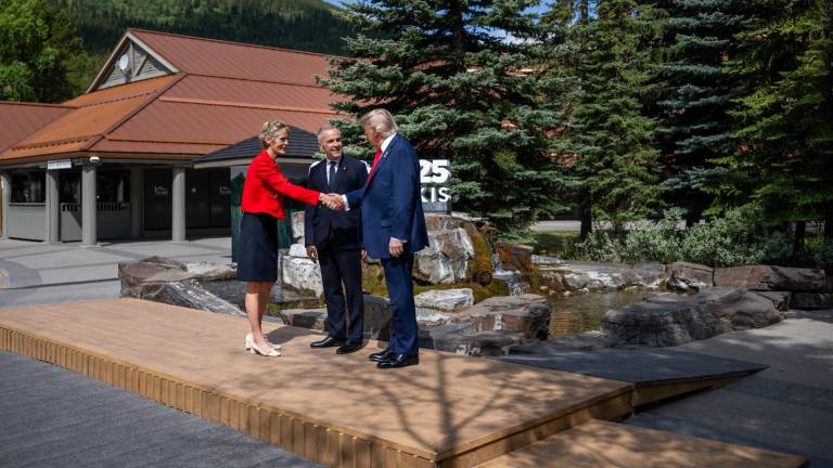 Donald Trump en su llegada a la Cumbre del G7 que se celebra en Canadá.