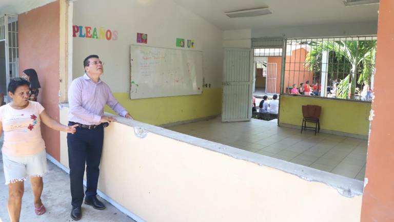 Édgar González Zataráin en el kínder de la Colonia Azteca.