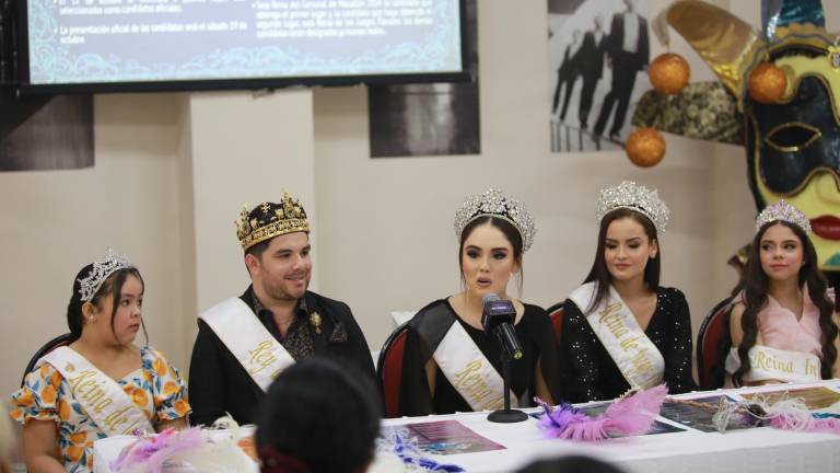 Ivanna Arámburo, Víctor Quiroz, Alejandra Tirado, Uma Ramírez y Melanie Alarcón, corte real del Carnaval 2023, dan a conocer los requisitos para los diferentes reinados de la edición 2024.